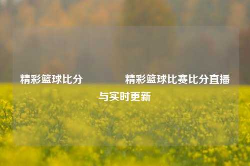 精彩篮球比分🥎精彩篮球比赛比分直播与实时更新