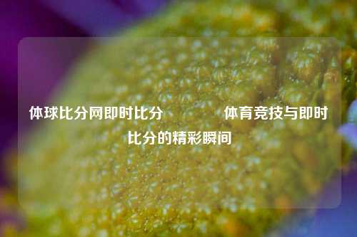 体球比分网即时比分🏐体育竞技与即时比分的精彩瞬间