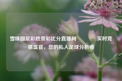 雪缘园足彩胜负彩比分直播网🏅实时竞猜盛宴，您的私人足球分析师