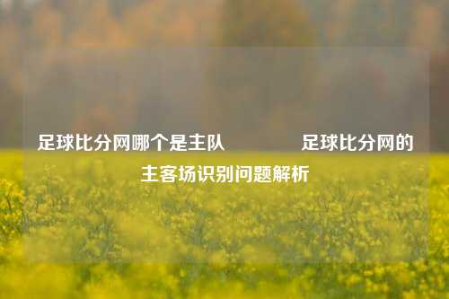 足球比分网哪个是主队🥇足球比分网的主客场识别问题解析