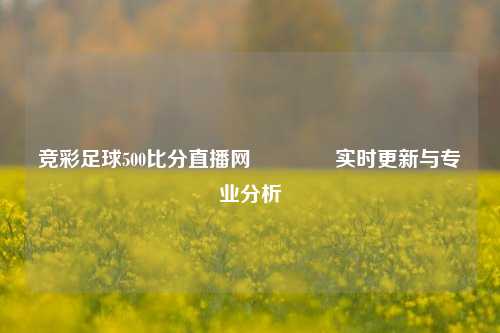 竞彩足球500比分直播网👍实时更新与专业分析