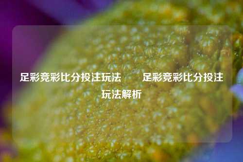 足彩竞彩比分投注玩法✌️足彩竞彩比分投注玩法解析