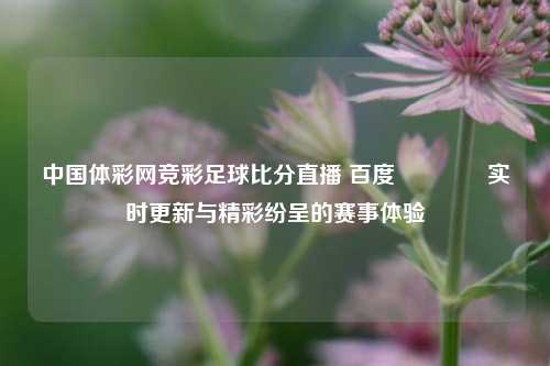 中国体彩网竞彩足球比分直播 百度🥇实时更新与精彩纷呈的赛事体验