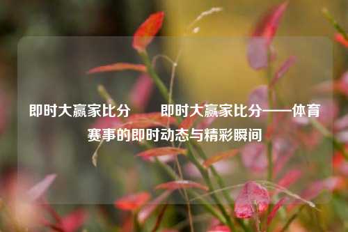 即时大赢家比分✌️即时大赢家比分——体育赛事的即时动态与精彩瞬间