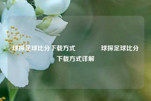 球探足球比分下载方式🏅球探足球比分下载方式详解