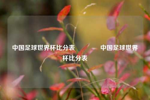 中国足球世界杯比分表🏀中国足球世界杯比分表