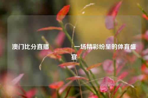 澳门比分直播🥇一场精彩纷呈的体育盛宴