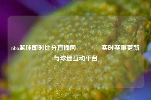 nba篮球即时比分直播网🥇实时赛事更新与球迷互动平台