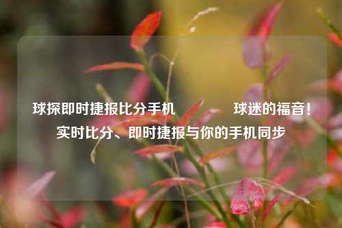 球探即时捷报比分手机🏆球迷的福音！实时比分、即时捷报与你的手机同步