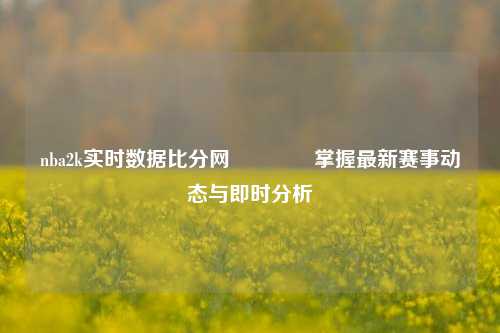 nba2k实时数据比分网🏆掌握最新赛事动态与即时分析