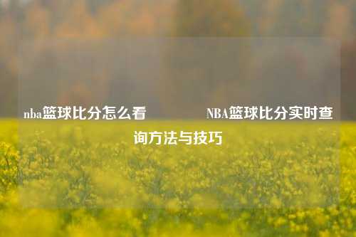 nba篮球比分怎么看🥉NBA篮球比分实时查询方法与技巧