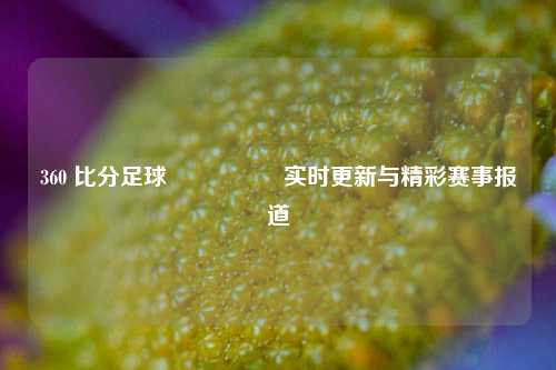 360 比分足球🎖️实时更新与精彩赛事报道